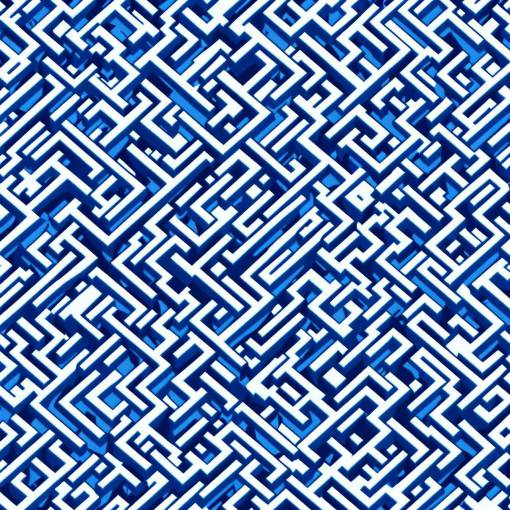 seamless blue colored maze texture art, 4k