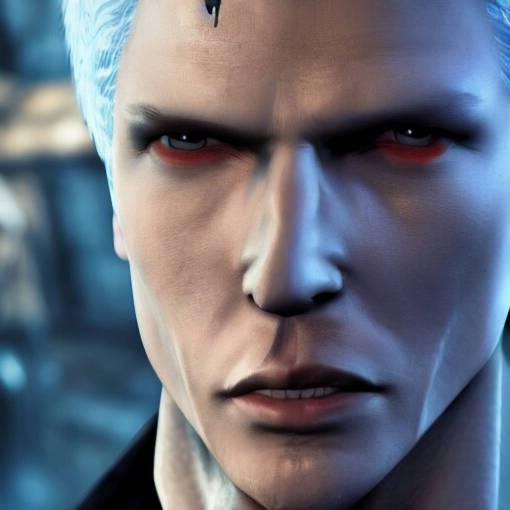 vergil from devil may cry, 4k, highly detailed face,