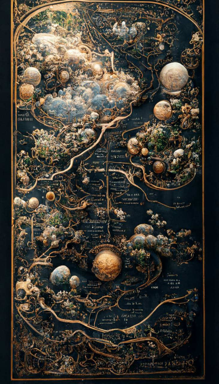 An Extremely Detailed, + Labeled, Davinci Style, Exquisite Cartography