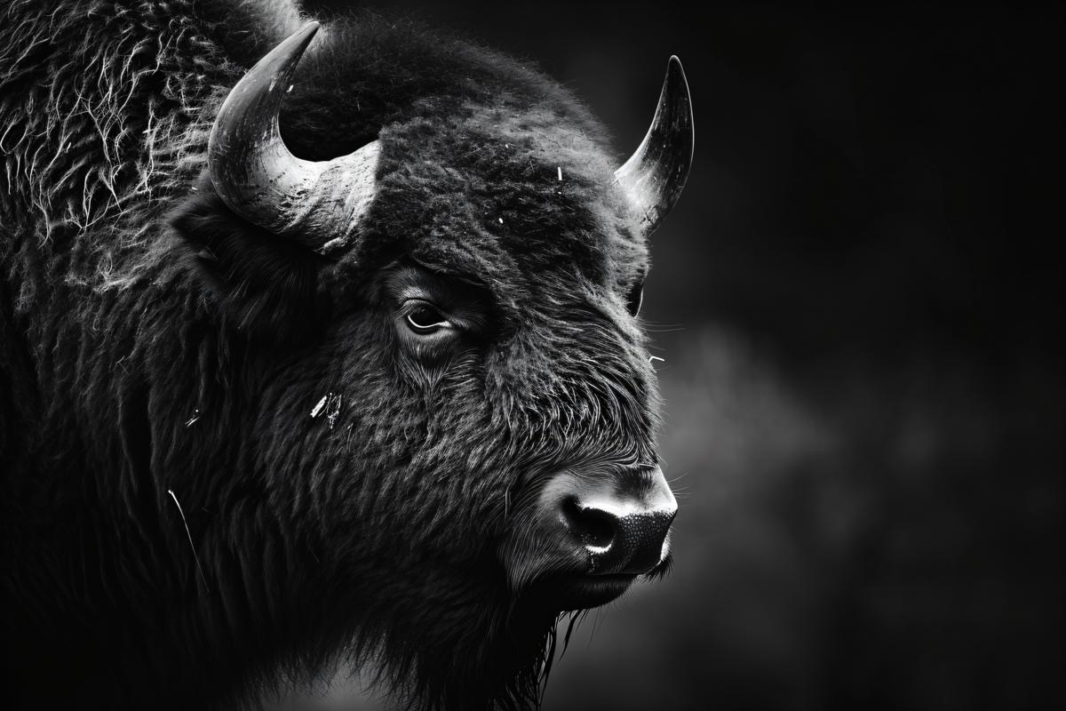 black and white pictures of buffalo picture