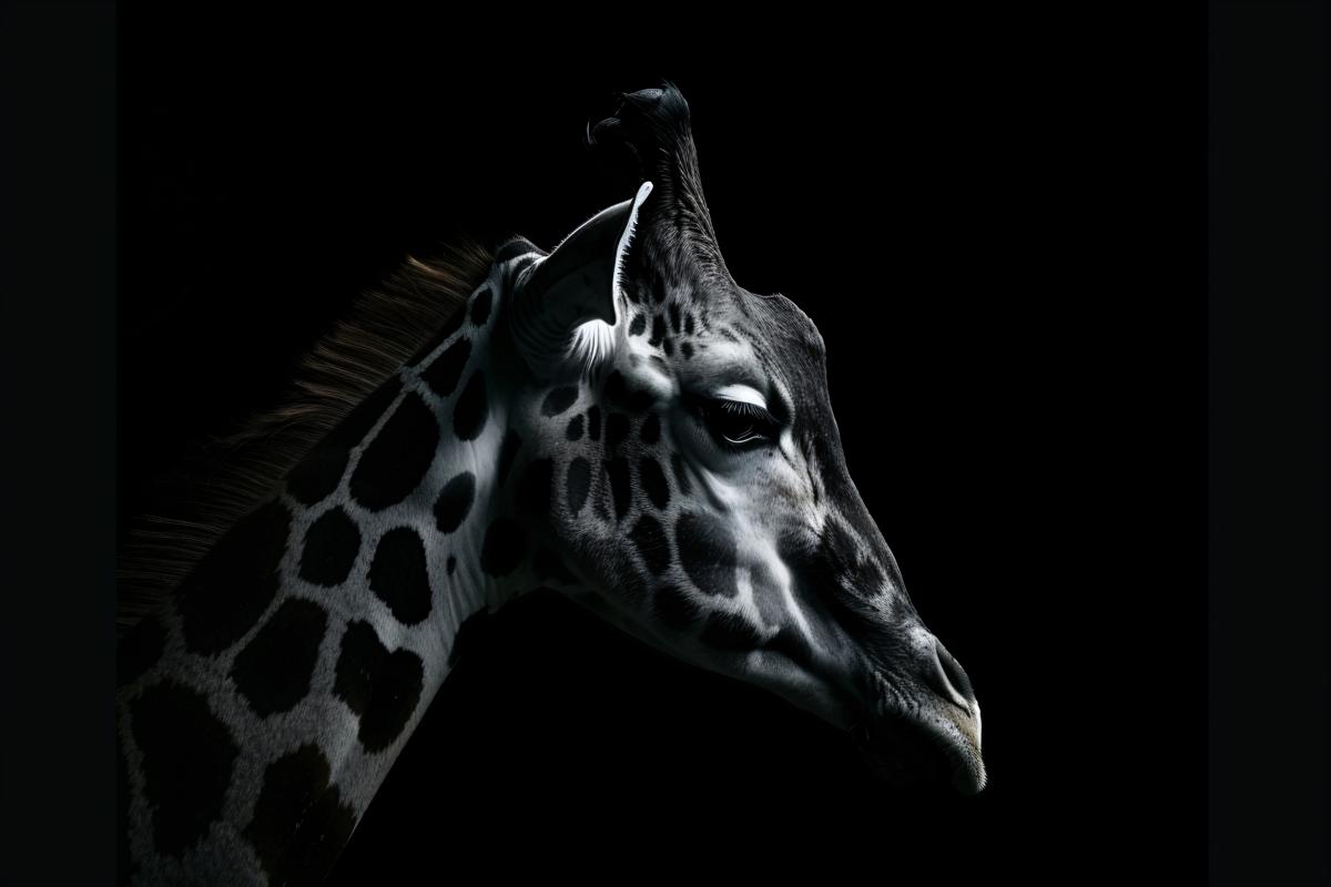 black and white pictures of giraffe picture