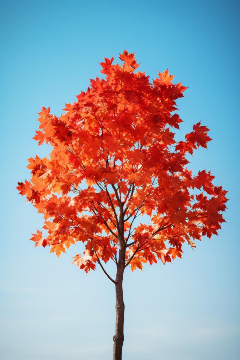 Maple tree with leaves aflame picture