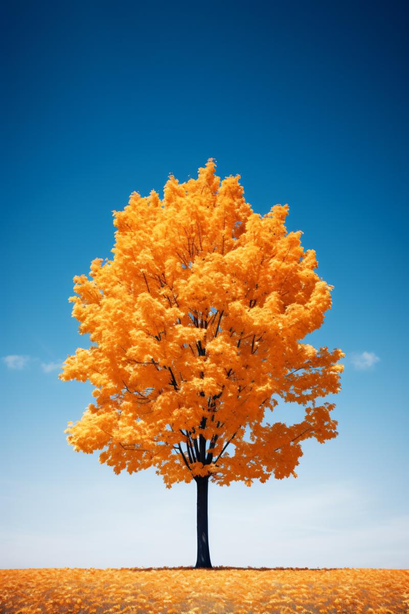 Maple tree with leaves aflame picture