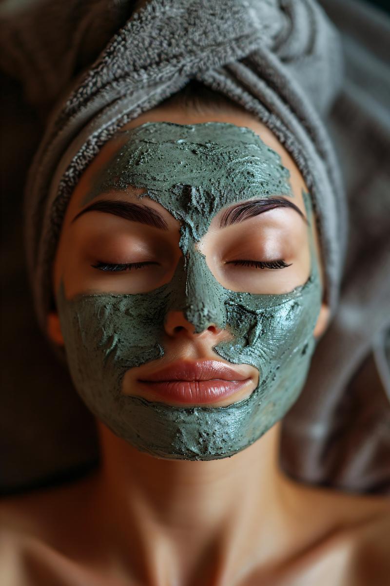 Spa Mud Mask Woman in Spa Salon Face Mask Facial Clay Mask --v 6 picture