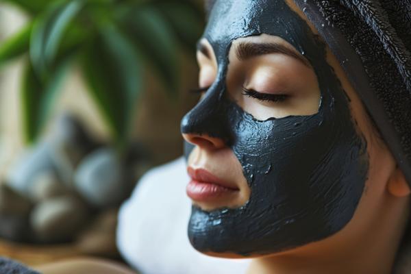 A young woman with facial mask at a spa enjoying a relaxing day of beauty and wellness at a luxury health spa
